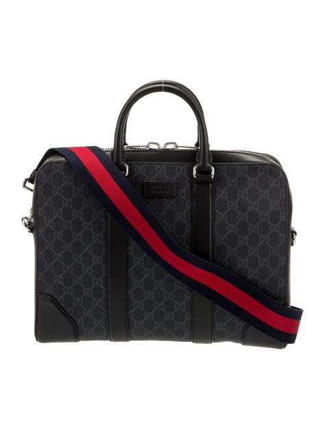 black gg supreme briefcase